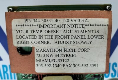 Marathon Tech. Corp. 344-30531-40 Truetemp Temperature Monitor PCB