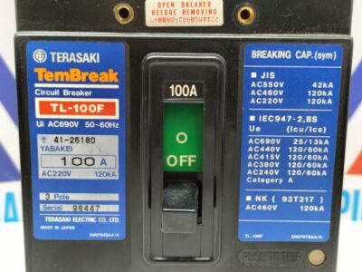 Terasaki TL-100F Tembreak Circuit Breaker 3P 100A PM Shunt Trip